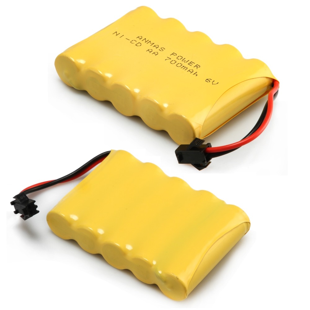 Anmas Power Rechargeable AA Batteries - 700mAh Ni-CD SM 2Pin Plug - For Toy Cars & Boats
