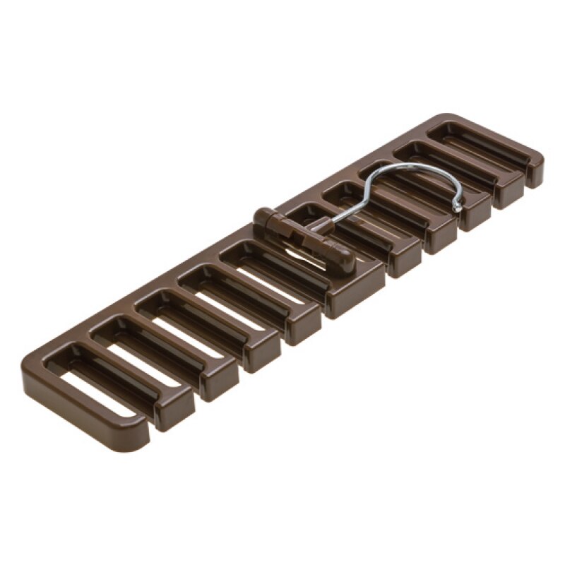 10 Slot Tie Belt Hanger Wardrobe Belt Rotating Organizer Rack Multifuctional Scarf Hanger Home Closet Storage Holder: brown-10 slot
