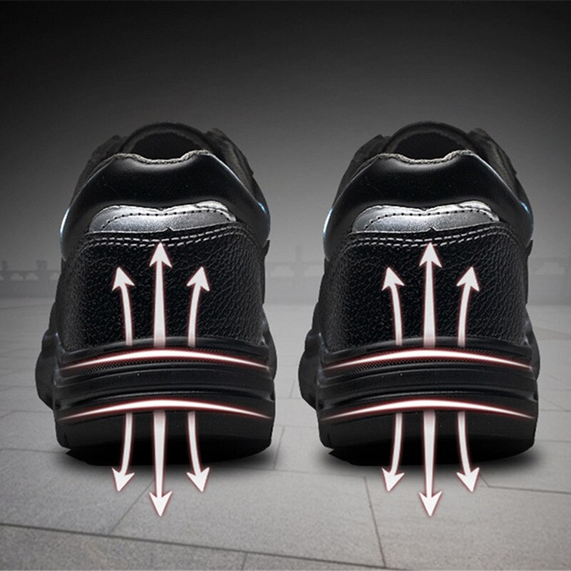 Homem trabalho sapatos de segurança anti-punctura trabalhando tênis masculino botas indestrutíveis com aço toe cap puncture-proof leve