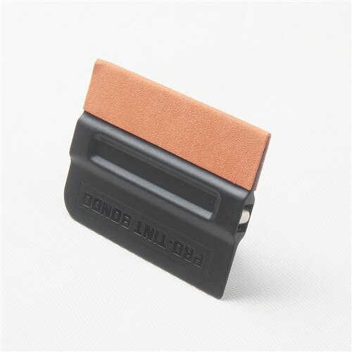 CARBINS Magnetic black squeegee with suede felt high wear resistance rubber scraper squeegee car tint film sticker wrap tool: Orange