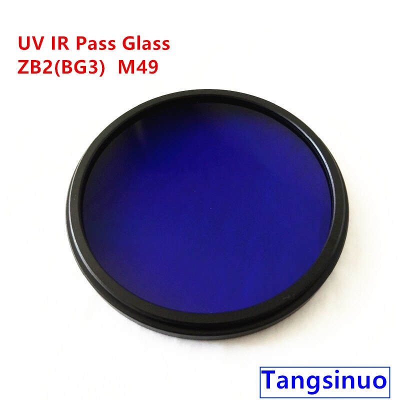 M49 380nm Uv Ir Pass Filter ZB2 BG3 Dual Bandpass Violet Glas Zichtbaar Licht Cut