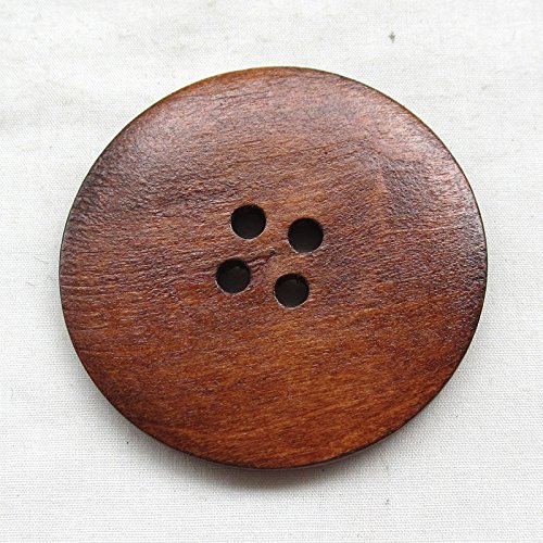 2/10 st 40/50/60mm 6cm extra stora träknappar li brun 4 hål runda sömnadsknappar utsmyckningar hantverk scrapbooking boutonger