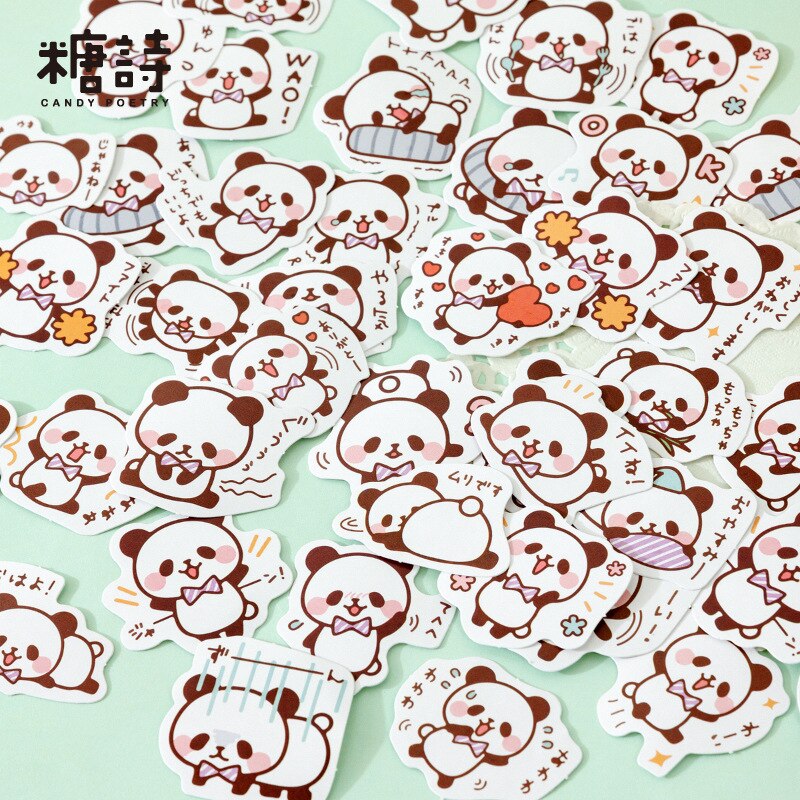 45 pcs/set Cute Panda Decorative Stickers Diy Scrapbooking Junk Joural Diary Stationery Sticker Prizes
