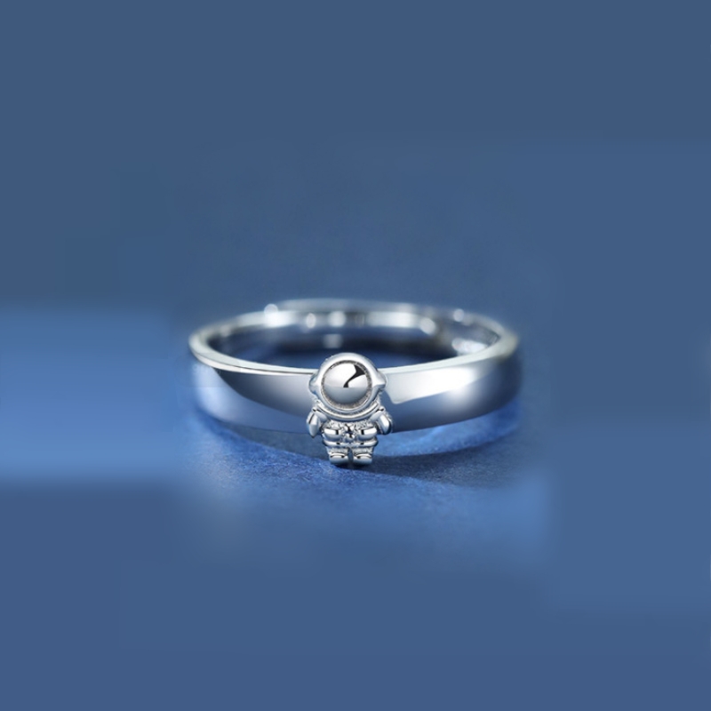 1 par de anillos de pareja de gatitos, bonito anillo abierto de plata para mujeres y hombres, anillos de dedo ajustables, de joyería de aniversario para amantes románticos: CAMEL