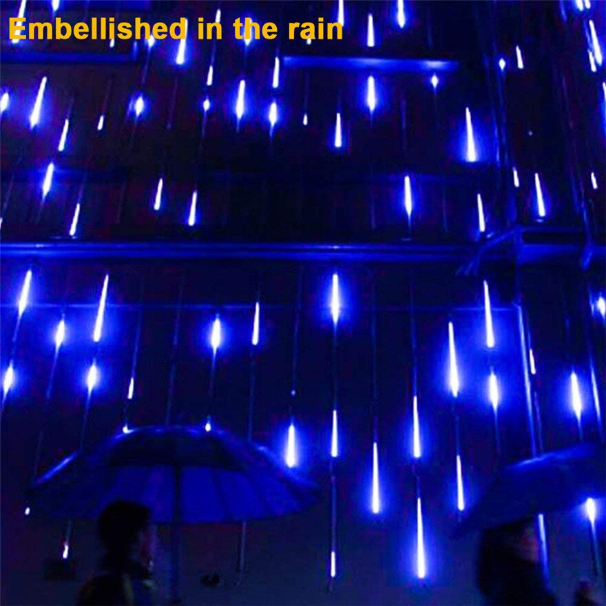 30cm Party LED Lights romantic aesthetic Meteor Shower Rain Snowfall Xmas Tree Garden Outdoor #30