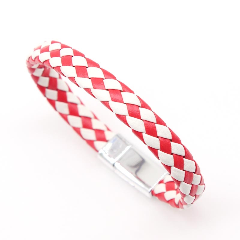 Totoabc mäns läder vävt armband par armband dam läder smycken handgjorda rep wrap armband herrsmycken