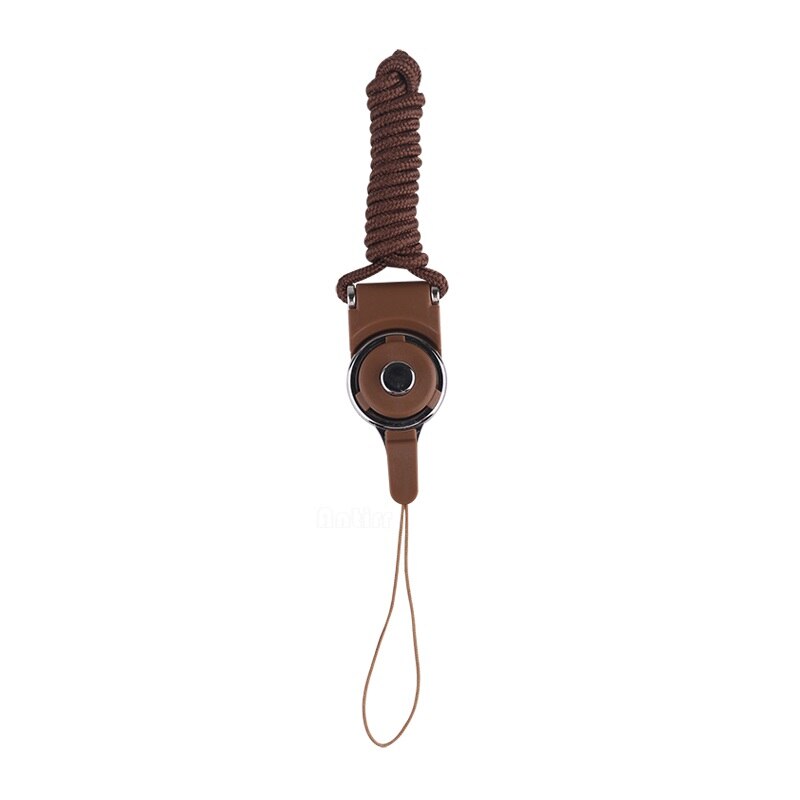 Cell Phone Neck Chain Straps Camera Sling rotatable Mobile Keychain Hang Rope Lariat decorative ribbon For iPhone Xiaomi Huawei: Brown