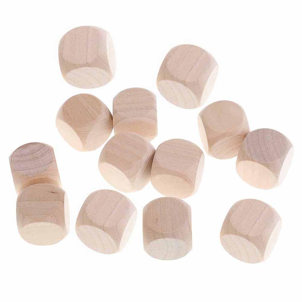 10 stuks 6 blanco houten dobbelstenen 1.2cm 1.4cm 1.6cm 1.8cm 2cm 3cm feest familie doe-het-zelf spellen printen graveren kinderspeelgoed