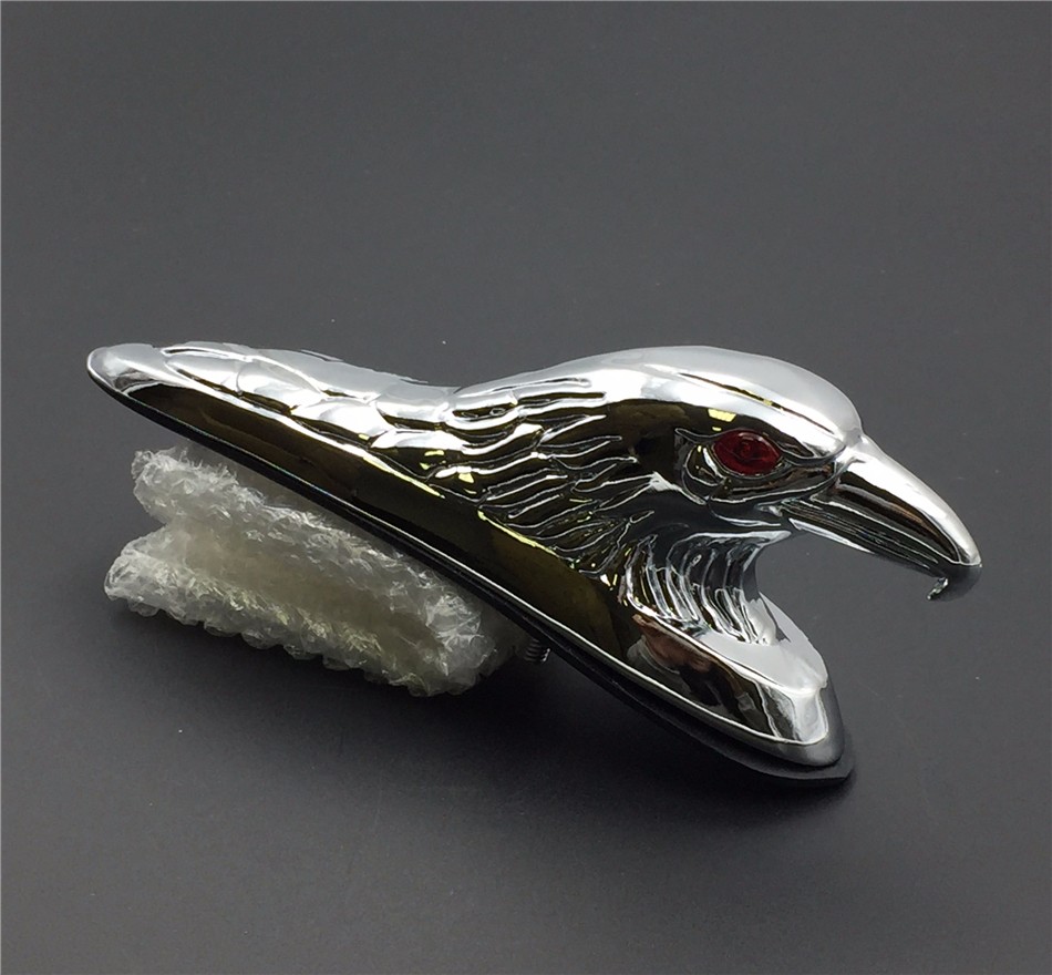 Aftermarket freies motorrad teile Motorrad Chrom Kotflügel Vorne Motorhaube Adler Kopf mit Roten Augen