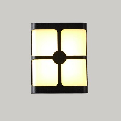 Ip65 applique murale extérieure encastré extérieur jardin balcon lumière véranda Licht Muur Verlichting LED étanche applique extérieure: Design A / Warm White / plastic