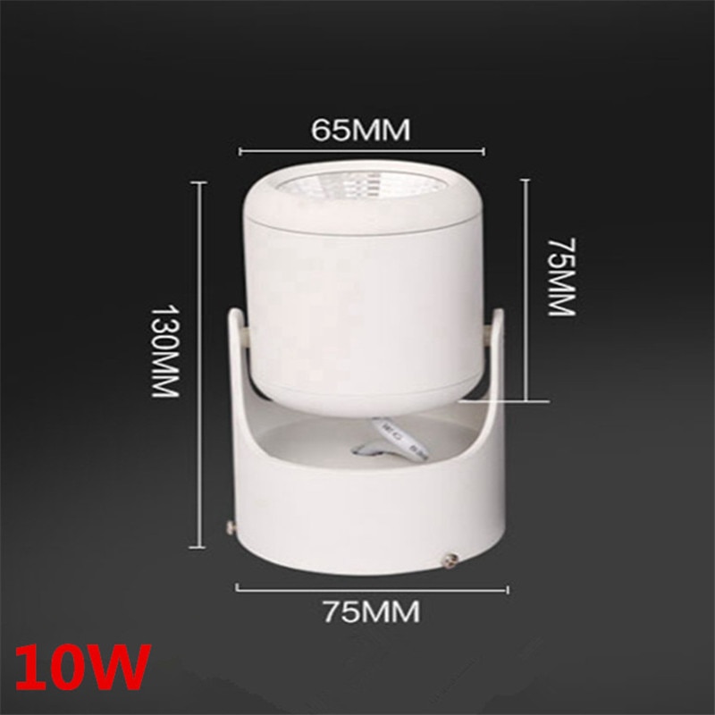 ! 10w 20w cob led downlights utenpåliggende takspotlight 180 graders rotasjon takdownlight  ac85-265v