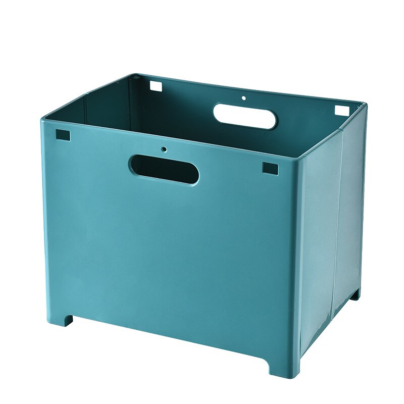 Panier à linge pliable sans poinçon, salle de bain pour bébé, en plastique, ménage, poubelle de voiture, Portable, organisateur de voiture: blue
