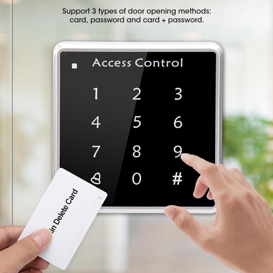 Dør adgangskontrol 125 khz id-kort berøring digital tastatur indtastning af password maskine wiegand 26
