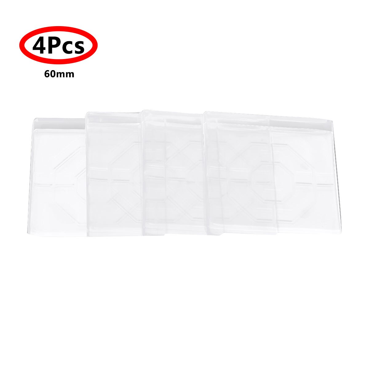 4 Clear Furniture Feet Pads Non Slip Table Chair Legs Grippers Anti-Walking Silicone Stickers Home Scratch Proof Floor Protector: Clear Square 40mm