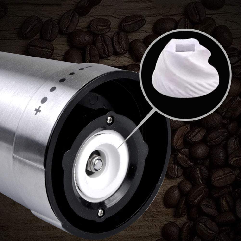 Electric Handheld Coffee Grinder, Portable Rechargeable Burr Grinder with Adjustable Coarseness Grind Settings
