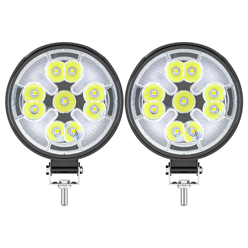 48W 23 Led Verlichting Auto Ronde Led Licht Super Heldere Mini Daglicht Wit Geel Licht Voor Auto Motor vrachtwagens