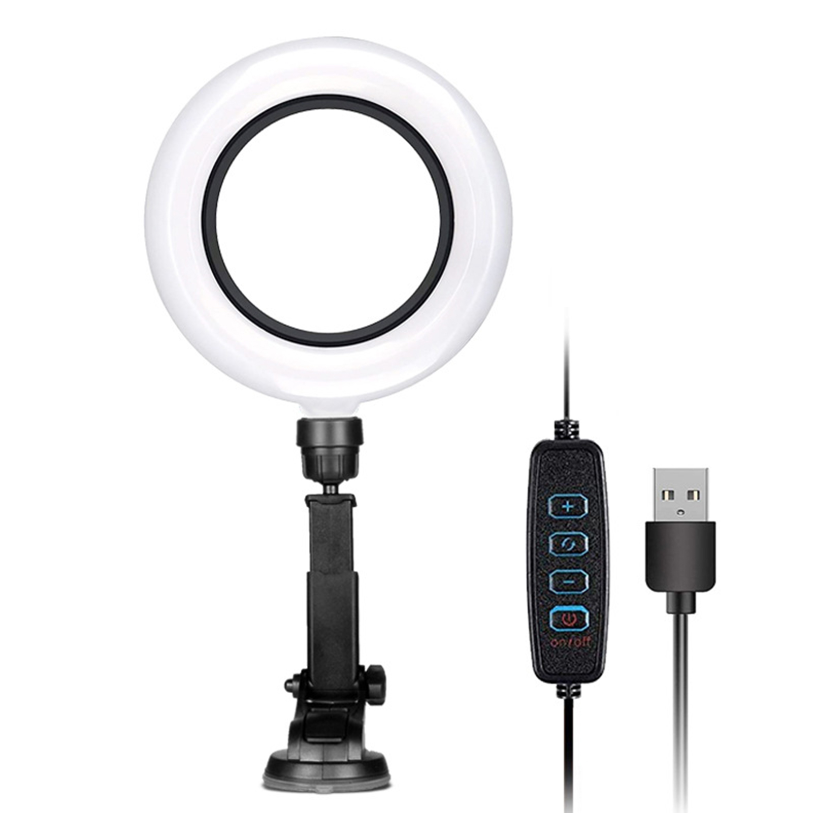 Per Laptop Ring Light altezza regolabile con ventosa Zoom da 6 pollici riunione LED Webcam lampada 3 modalità colore videoconferenza Selfie