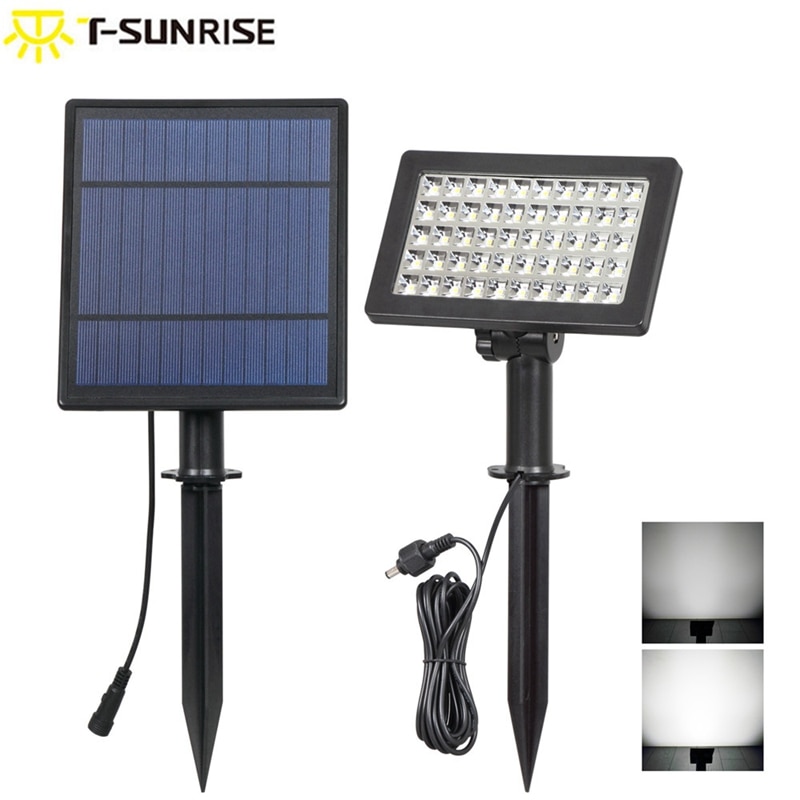T-SUNRISE Solar Spotlight 50 Led Outdoor Verlichting Hoek Verstelbare Solar Tuin Lamp IP44 Waterdichte Beveiliging Lamp Voor Tuin