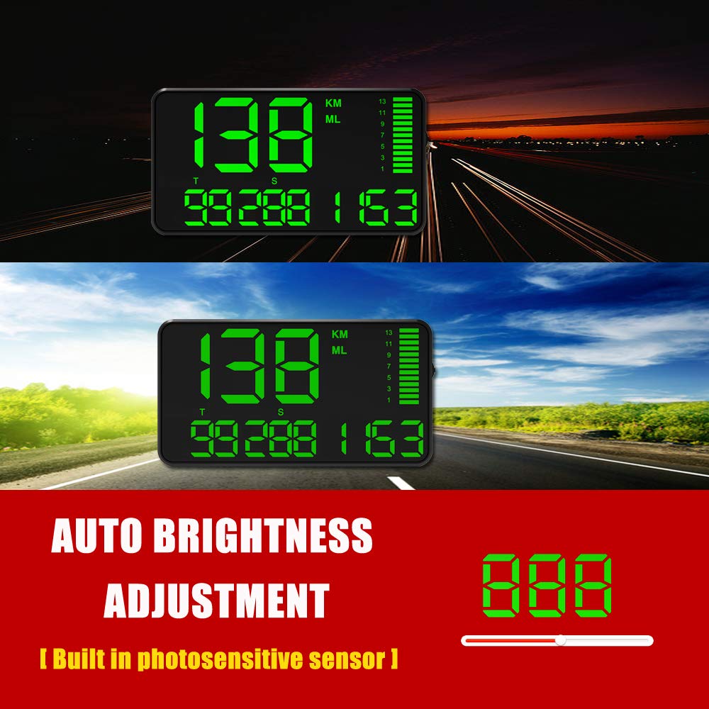 Universele GPS HUD Snelheidsmeter Kilometerteller Auto Digitale Snelheid Display MPH Over Snelheid Alarm Auto Klok voor Alle Voertuigen C80 C90