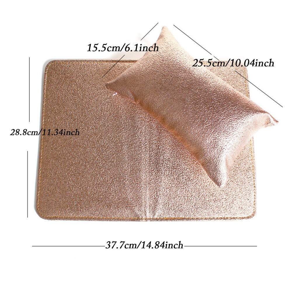 Kit de herramientas de manicura, cojín de cuero PU suave para manicura, cojín de descanso de manos, almohadilla para salón de manicura, soporte para muñeca y brazo, estera de esponja