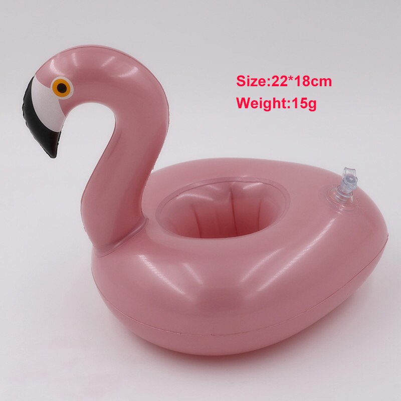 Rooxin oppustelig drikkevareholder svane kopholder vand coaster flydende drikke kopholder til swimmingpool vand sjov strandfest: Flamingop