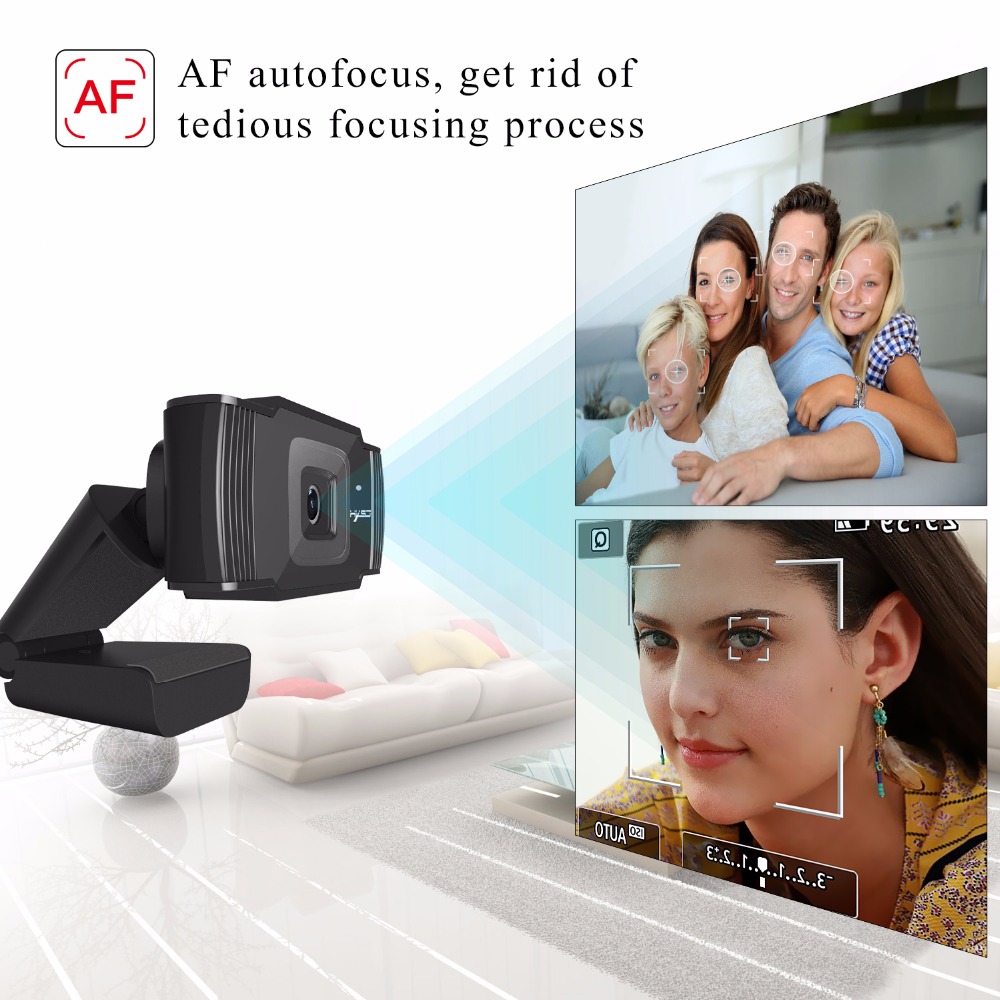 Hxsj Webcam Hd Camera 5 Miljoen Af Camera Hd Webcam Ondersteuning 1080P 720P Video Conferencing Ingebouwde Noise canceling Microfoon