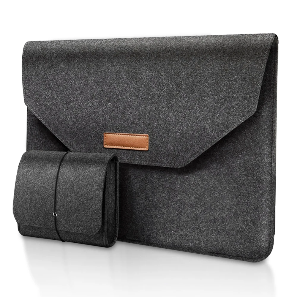 Wolvilt laptoptas 11 12 13 15,6 inch voor Macbook Huawei Xiaomi laptoptas met muismat of Power Mini-Pack cadeau-tablethoes