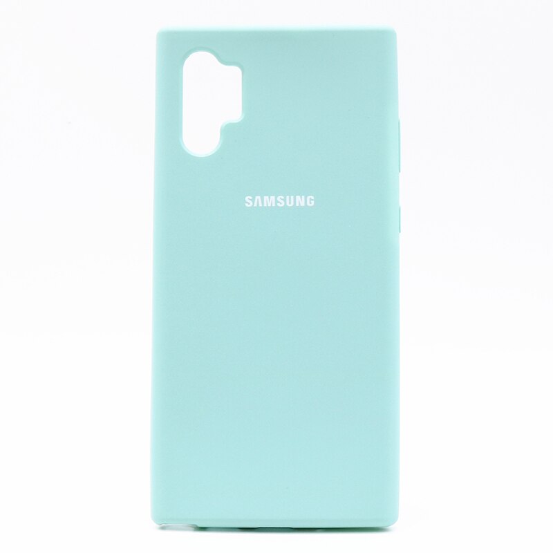 Samsung-funda Original con acabado de silicona, carcasa protectora trasera para Galaxy Note 10 Plus, Note 10 Pro: Galaxy Note 10 Plus / light blue