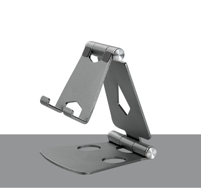 K-star foldbar aluminiumslegering mobiltelefonholder bærbar mobiltelefon desktop aluminiumslegering: Grå