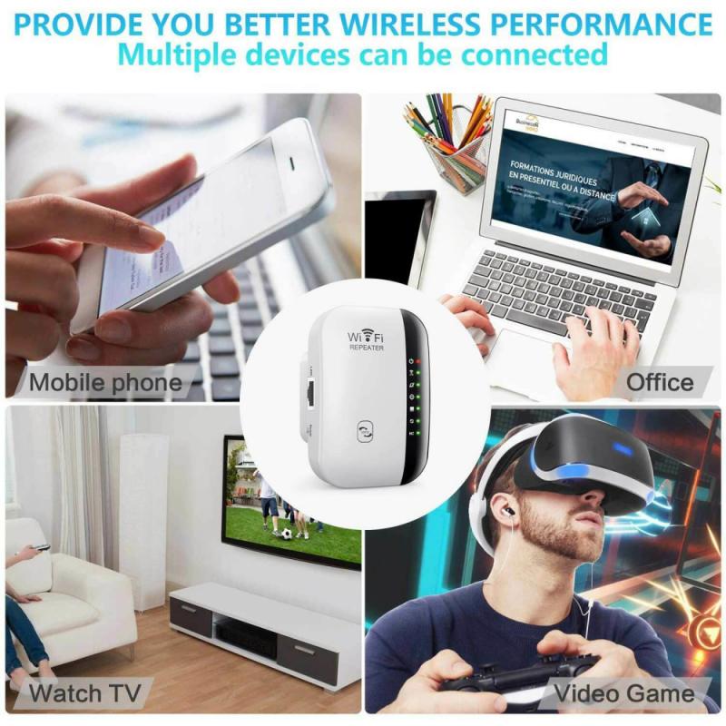 Wifi signal extender repeater range booster internet netværk forstærker wifi signal repeater til smartphone ipad laptop smart tv
