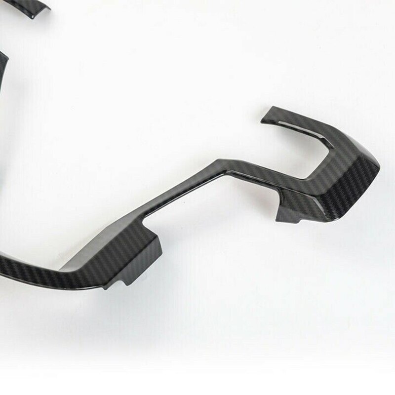 Auto koolstofvezel stuurwiel sierlijst paneel afdekking voor ford  f150 accessoires