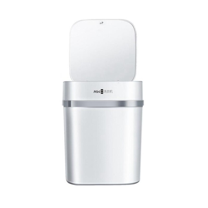 10L Mute Mini Portable Desktop Laundry Washer Ultrasonic Clothes Washing Machine for Home and Water Flushing: white