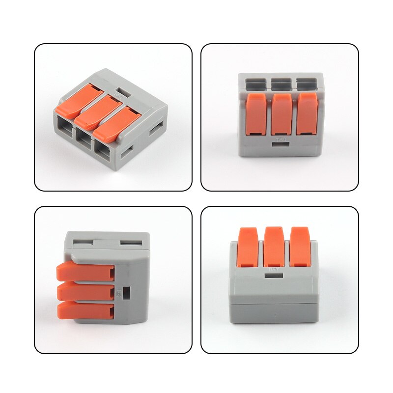 10PCS Cable Connector 6mm2 Universal Compact Quick Connectors Cable For Household Wire Terminal Connector Push-in with Lever