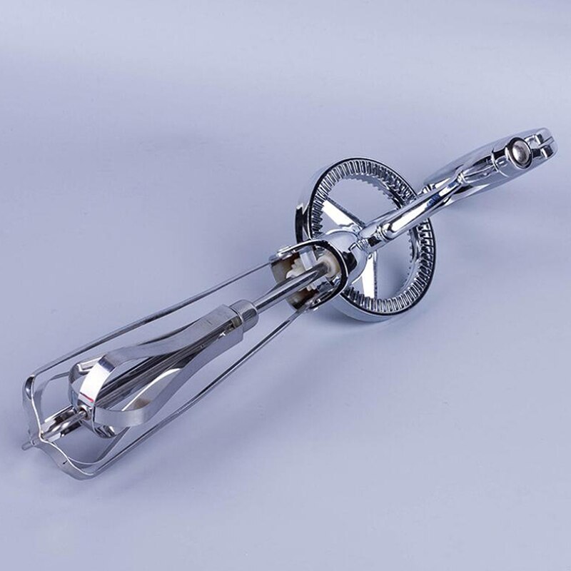 De acero inoxidable giratorio batidor Manual para huevos asa de batidor agitador mezclador cocina aparato para huevos licuadora agitación herramienta