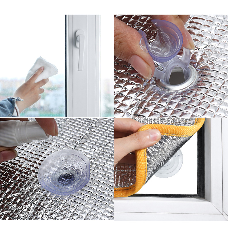 Tykkere aluminiumsfolie skyggefilm vindusglass anti uv solskjerm soveromsvindu varmeisolasjon bomull solbeskyttelsesfilm