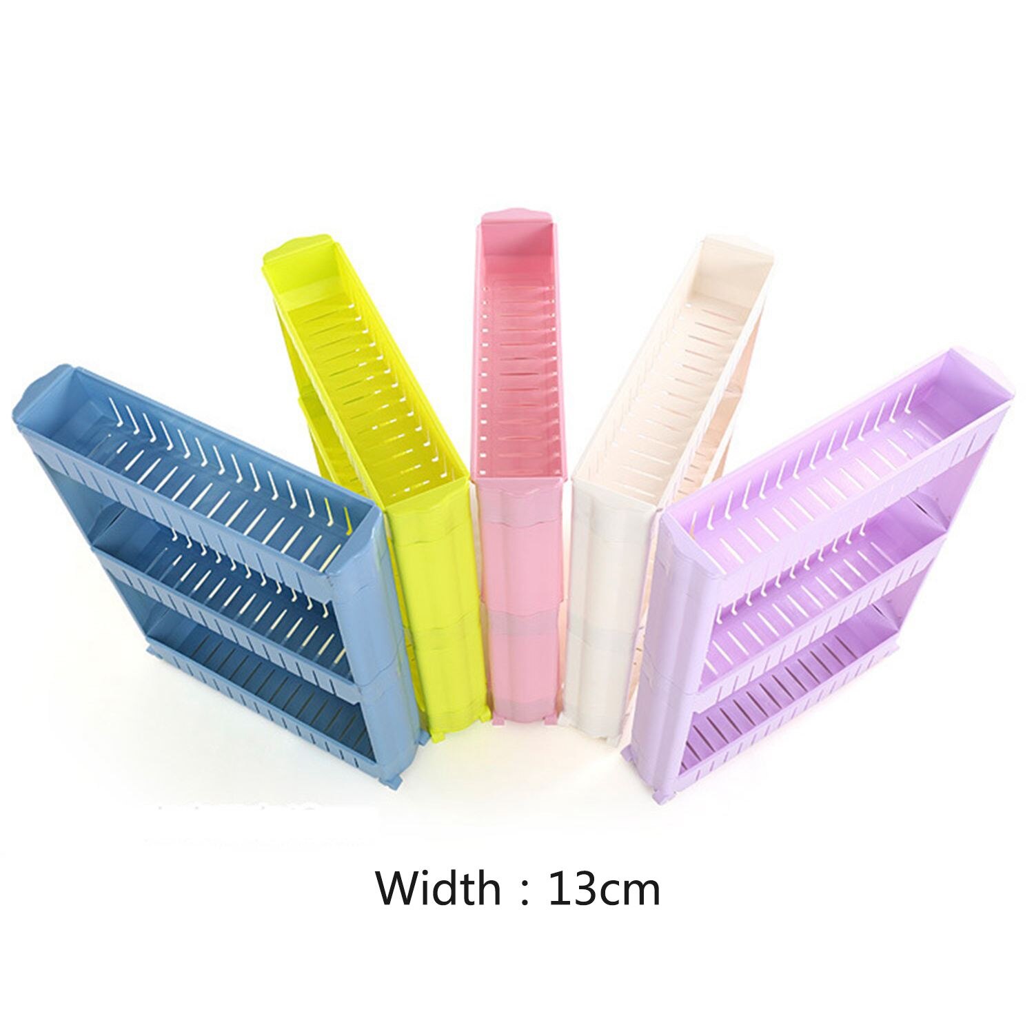 Kloof Opslag Plank Voor Keuken Opslag Schaatsen Beweegbare Plastic Badkamer Plank Bespaar Ruimte 3 Lagen