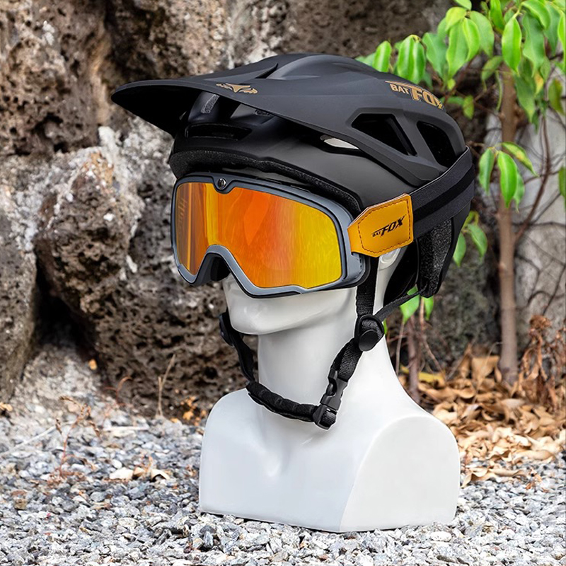 BATFOX Neuer Fahrradhelm, Schutzbrille, Komfortfutter, verstellbar, für Berg Straße, Radfahren, Sicherheitshut, Herren und Damen, MTB, Fahrradhelme: l / Grün