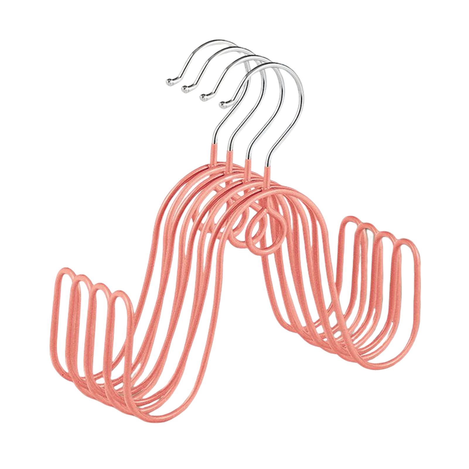 1Pcs Schoenen Hanger Rack Plastic Dubbele Haak Drogen Schoenenrek Multifunctionele Drogen Schoenenrek Slaapkamer Sjaals Kleding opslag Haak: Roze