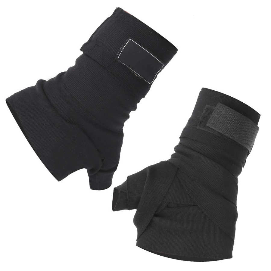 Boxningsbandage ett par polyuretan boxning lindningsbandage slåss sanda muay handlindningar sportrem sporthandrem: Default Title