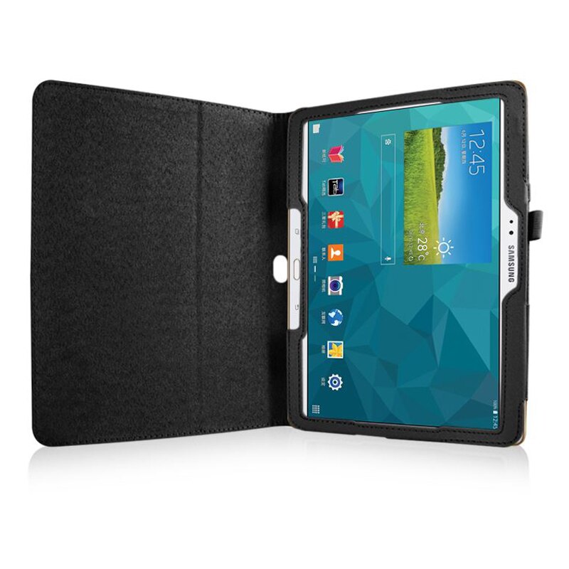 Per il caso di Samsung Galaxy Tab 10.5 S Sottile Retro Pieghevole Del Basamento DELL'UNITÀ di elaborazione Copertura Astuta di Cuoio Tab S 10.5 SM-T800 SM-T801 t805 Casi Tablet