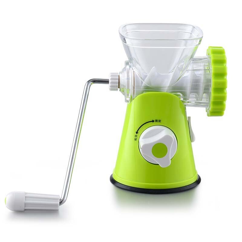Manual Meat Grinder Mincer Machine Sausage Table Crank Tool Cutter Slicer Beef Multifunctional Meat Slicer kitchen Tools: Green