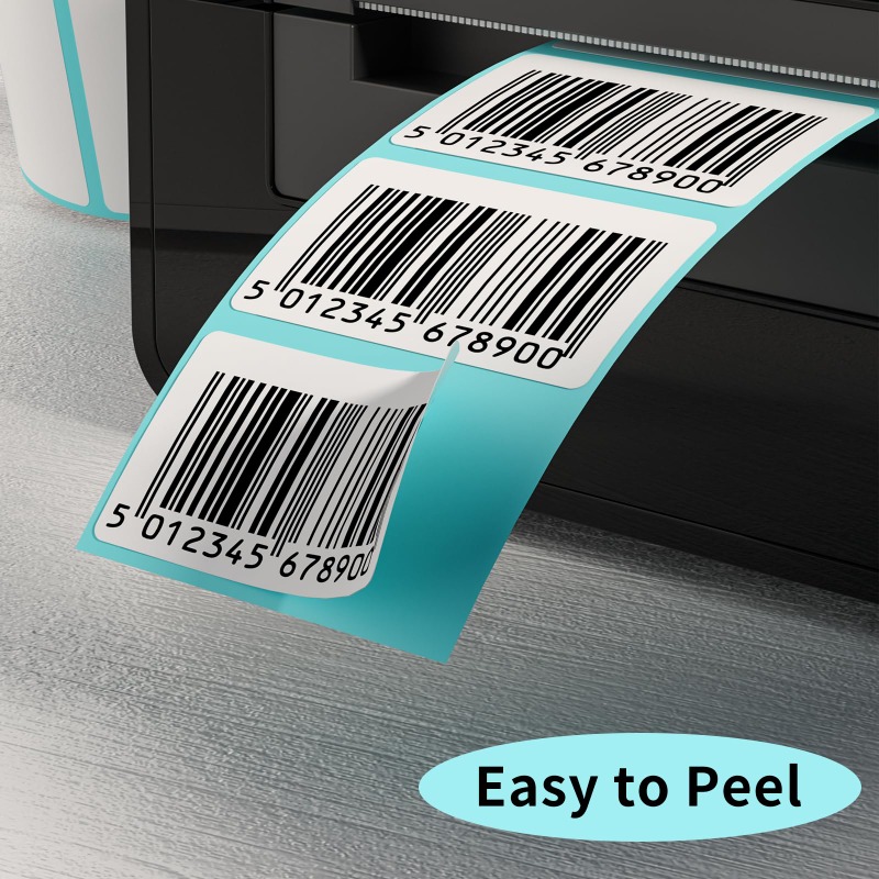 Thermal Labels 20/30/40/50 White Blank Thermal Printer Labels SKU Barcode Labels, Self-Adhesive Address Labels Stickers