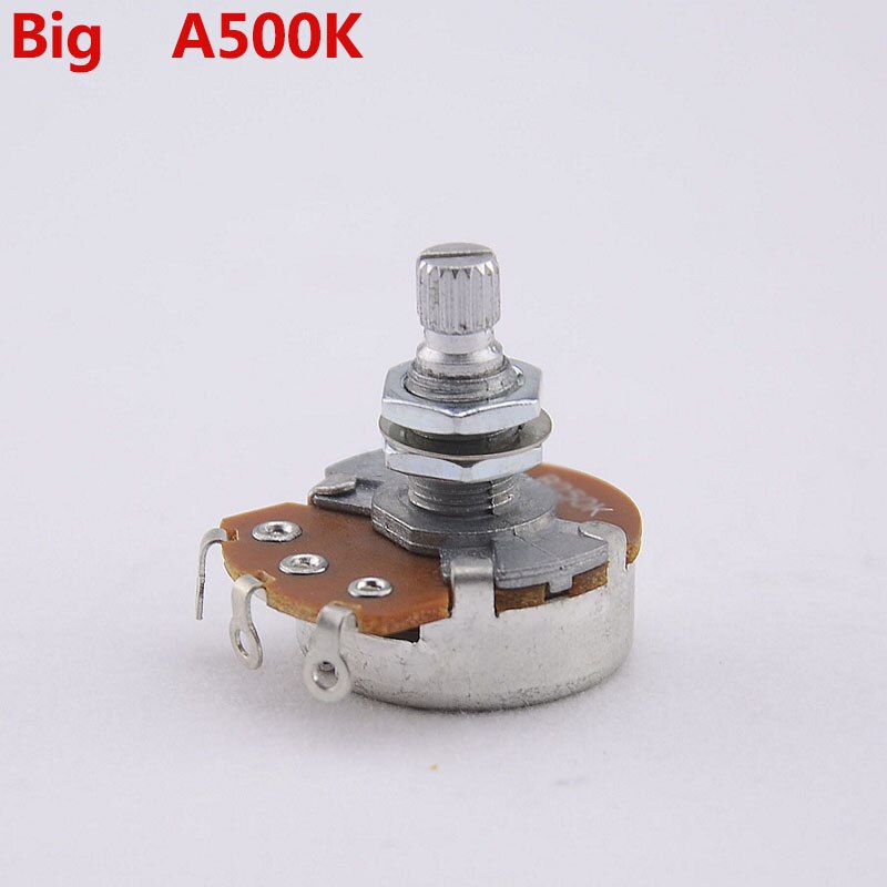 【Made in Korea】 Alpha Potentiometer(POT) For Electric Guitar/Bass A250K/B250K/A500K/B500K: Big  A500K 1 Piece