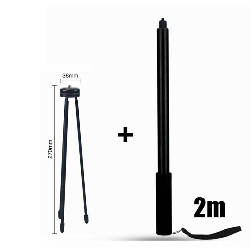2m skalbara bullet time roterbar selfiestick osynlig för insta 360 one r/x/evo monopod för gopro hero 9 8 7 6 5 tillbehör: C-paket