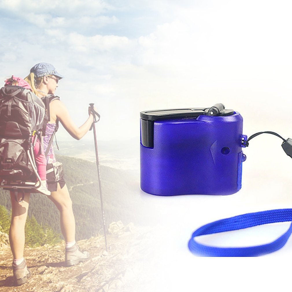 Dinamo-cargador de emergencia Manual, USB, para MP3, MP4, móvil, PDA, Banco de energía de móvil, carga de emergencia