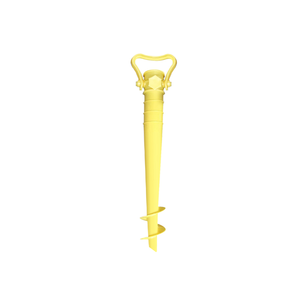 Equipo de lluvia para pesca en la playa, sombrilla para jardín, Patio, perno de pie, inserción, anclaje al suelo, punta, sombrilla, soporte ajustable elástico: YELLOW
