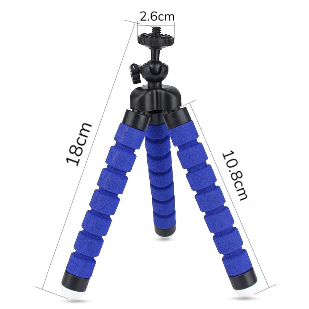 neue Mini flexibel Krake Stativ + Telefon Halfter/Blau/Einfache Benutzer Stabilisator Für Ihr Telefon Und Kameras freies