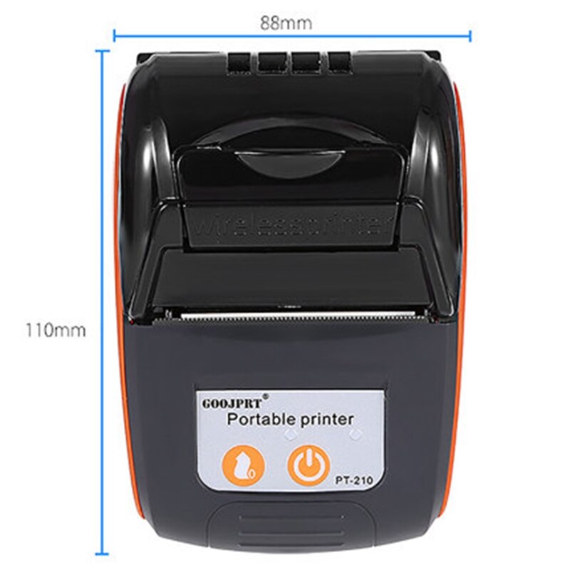 GOOJPRT PT-210 Android Portable Bluetooth imprimante thermique tenu dans la main 58mm imprimante de reçus pour Ios Android téléphone prise ue