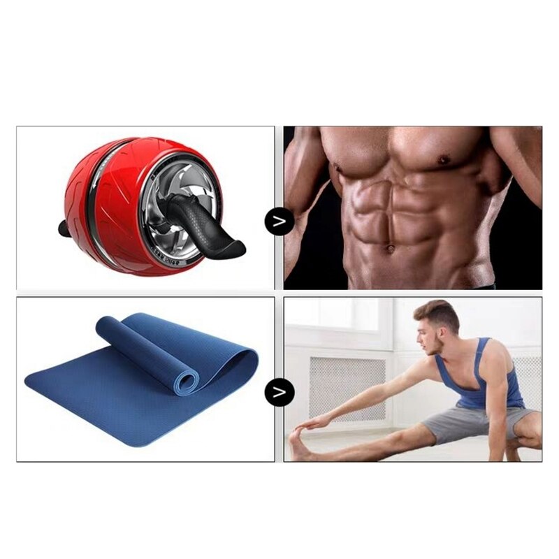 Perfect Fitness Ab Roller Wheel With Built In Spring Resistance At Home Core Workout Equipment Auto Mute Rebound