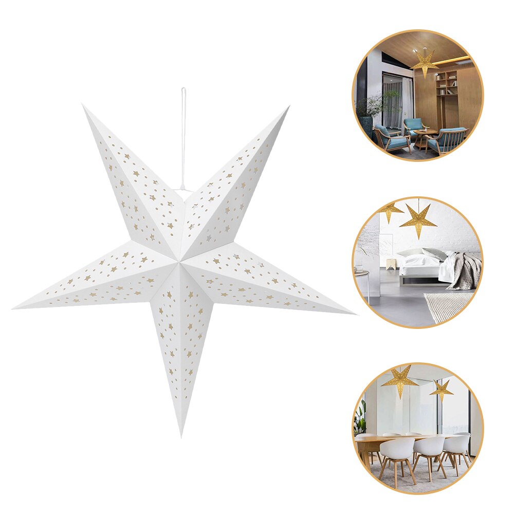 Star Shaped Lampshade, Paper Chandelier Cover Light Shade for Home